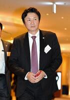 　巨人のＯＢ会に出席した松谷竜二郎さん＝２０１６年１２月