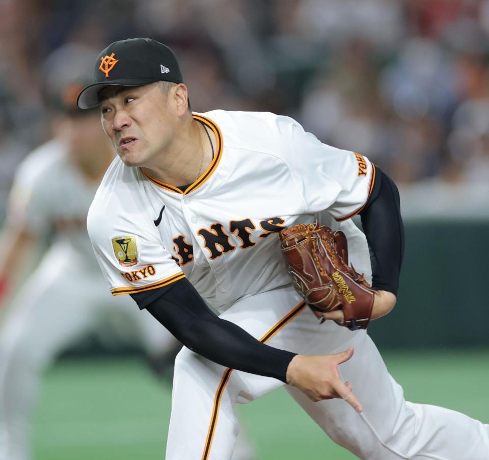 　広島戦に先発し力投する田中将（撮影・西岡正）