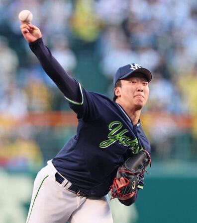 　阪神打線を相手に力投する吉村（撮影・立川洋一郎）