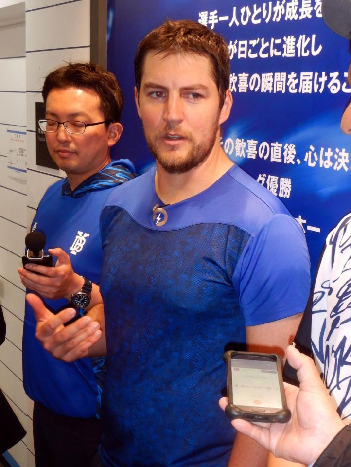 　３日の巨人戦にスライド登板するバウアー（撮影・佐藤厚）