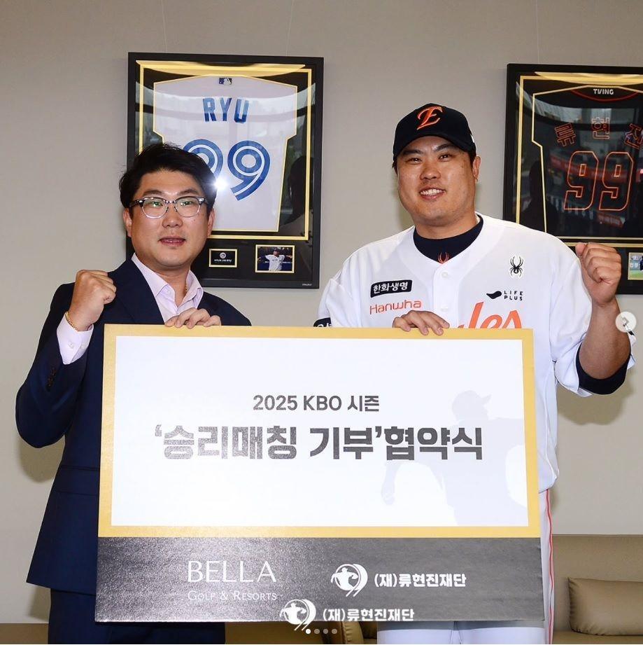 　柳賢振投手の公式インスタグラム＠ ｈｙｕｎｊｉｎｒｙｕ３２５より