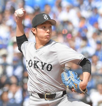 　ＤｅＮＡ打線を相手に力投する赤星（撮影・佐藤厚）