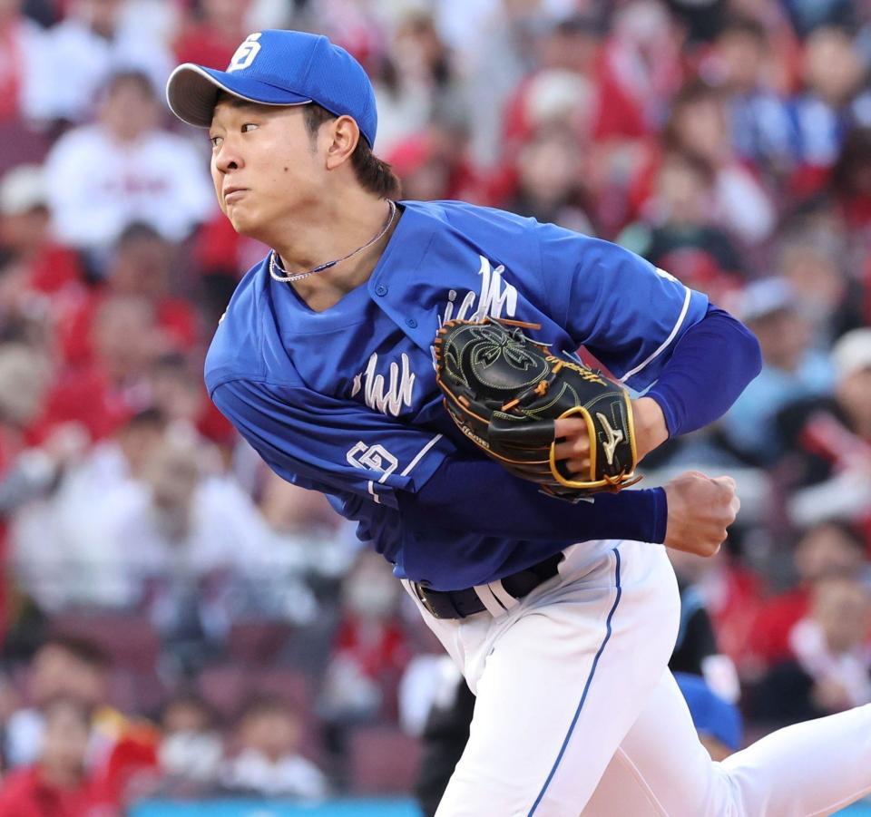 　先発し力投する高橋宏（撮影・市尻達拡）