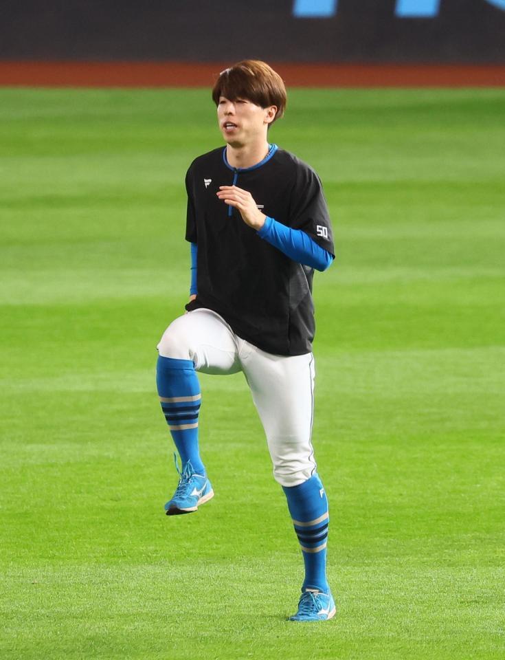 　アップする五十幡（撮影・中島達哉）