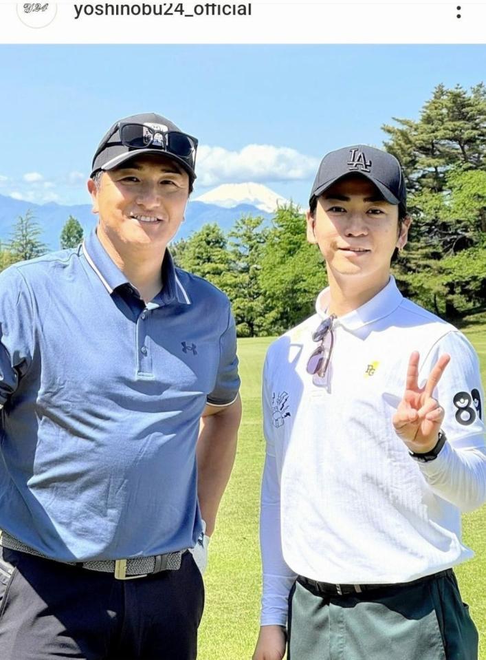 　高橋由伸氏のインスタ（＠ｙｏｓｈｉｎｏｂｕ２４＿ｏｆｆｉｃｉａｌ）