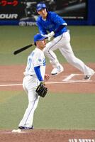 　４回、山本に逆転の２点打を許した金丸