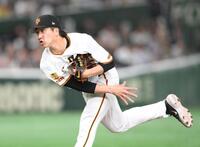 　８回から登板した大勢（撮影・堀内翔）