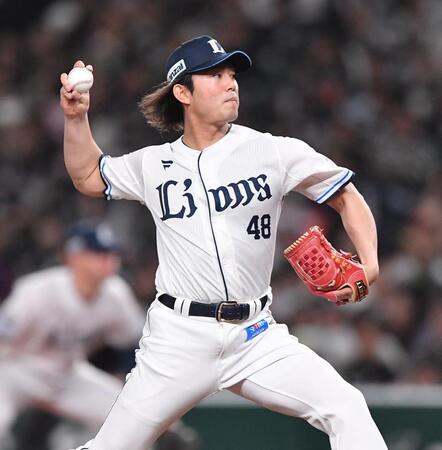 　力投する今井（撮影・開出牧）