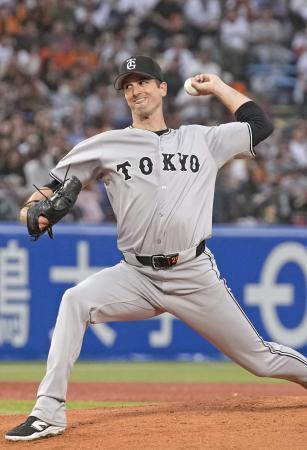 　ヤクルト戦に先発した巨人・グリフィン＝神宮