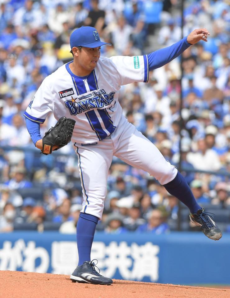 　５回１失点で４勝目を挙げた東（撮影・佐藤厚）