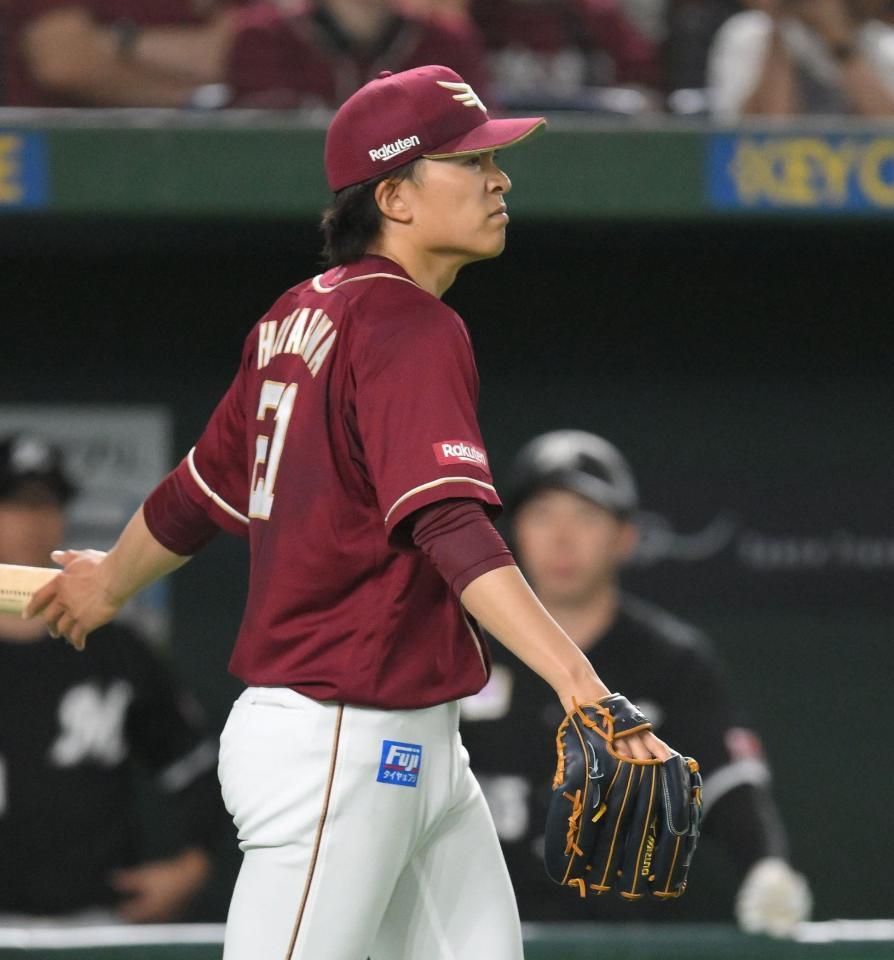 　３回、藤原に２打席連続の適時打を浴びた早川（撮影・伊藤笙子）