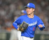 　初回、走者を出すも無失点で切り抜けた金丸（撮影・伊藤笙子）