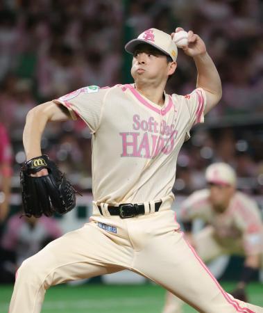 　楽天戦に先発したソフトバンク・大関＝みずほペイペイドーム