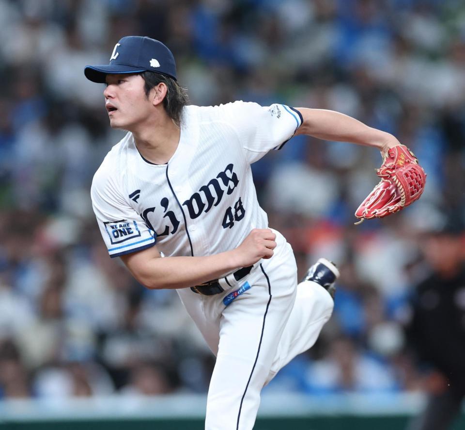 力投する西武・今井達也＝ベルーナドーム（撮影・金田祐二）