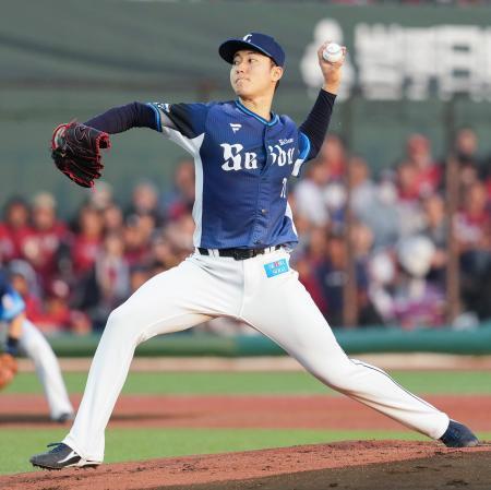 　楽天戦に先発した西武・菅井＝きたぎんボールパーク