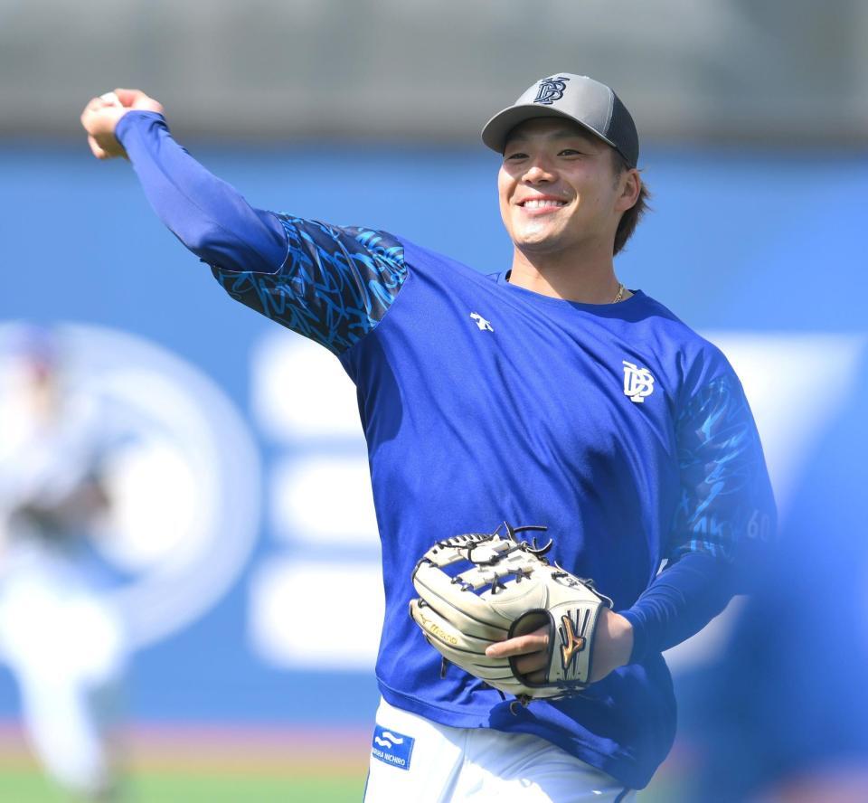 　１軍に合流した知野（撮影・伊藤笙子）