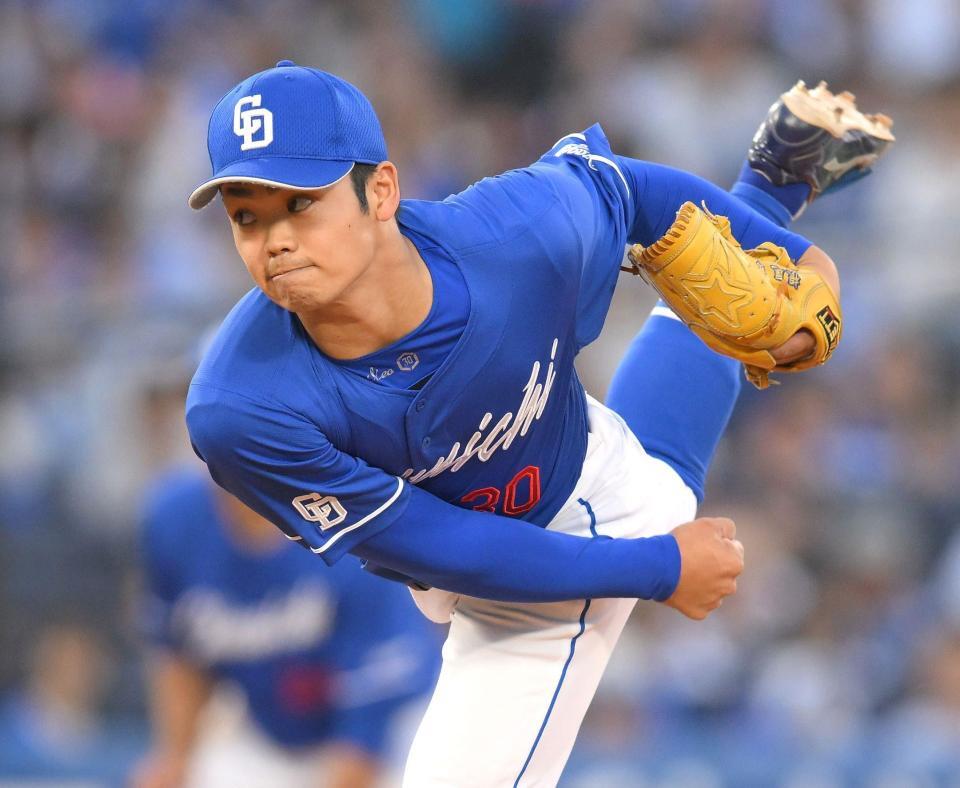 　２回途中から登板した根尾（撮影・伊藤笙子）