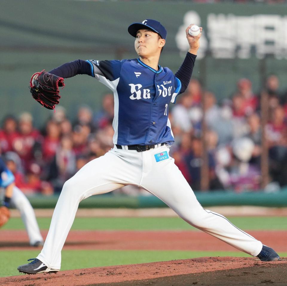 　楽天戦に先発した菅井