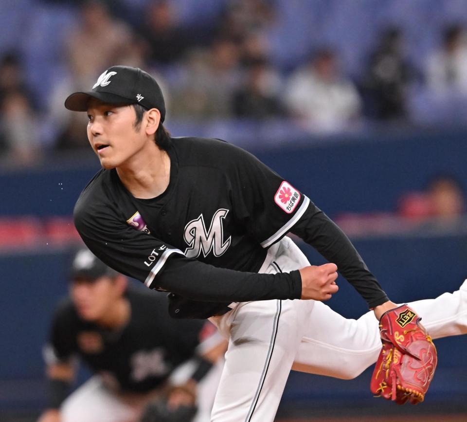 　力投する先発の石川柊（撮影・西田忠信）