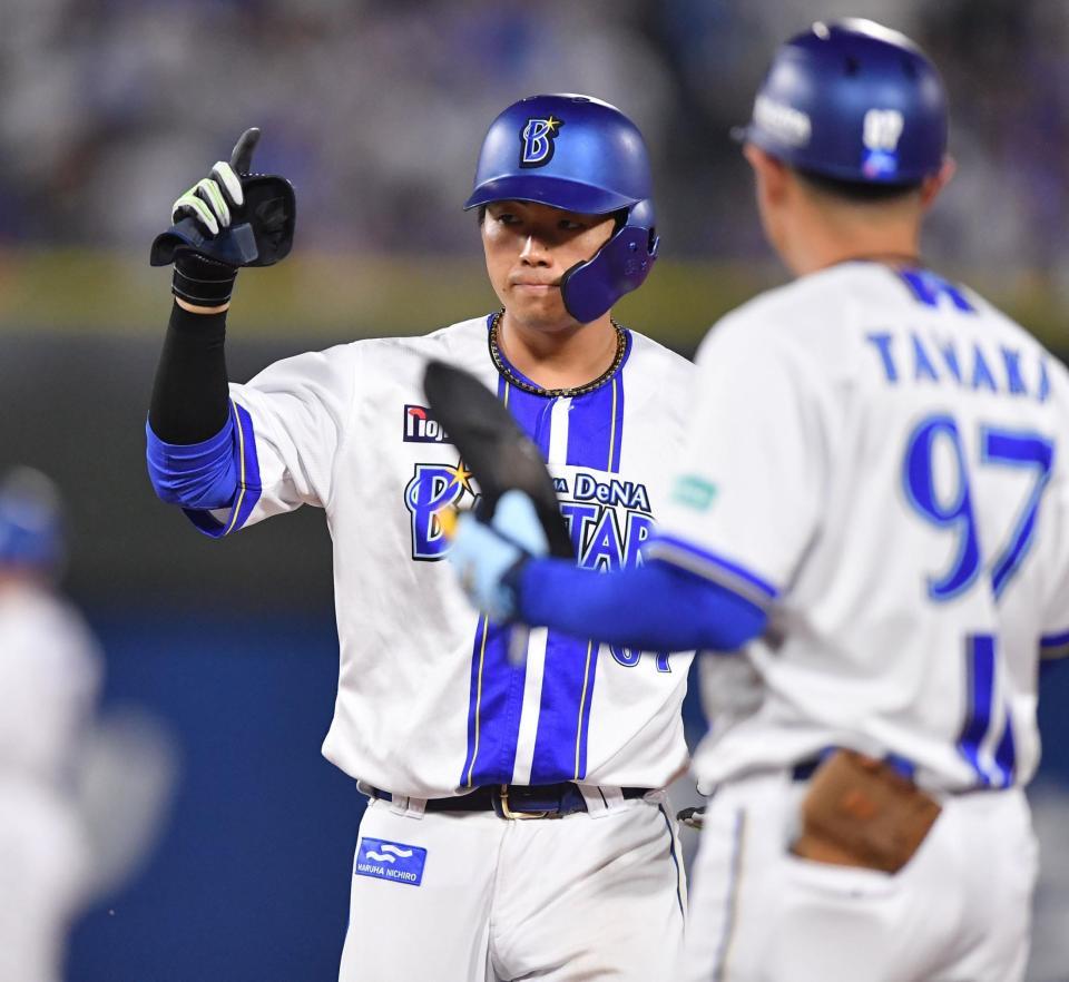 ６回、左前打を放ち猛打賞の蝦名（撮影・開出牧）