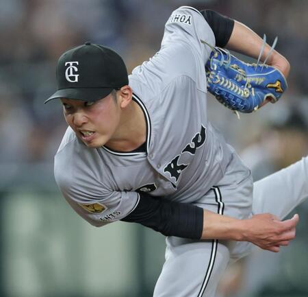 　ヤクルト打線を相手に力投する赤星（撮影・西岡正）