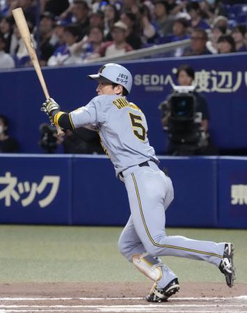 中０-３神（２３日）　近本が勝ち越し打