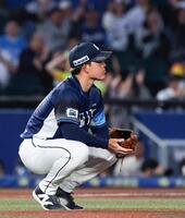 　３回、寺地に３ランを浴びた与座