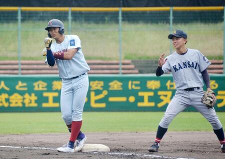 今秋ドラフト候補の近大・阪上が先制&V打「全部出し切って優勝して終えたい」楽天など3球団視察