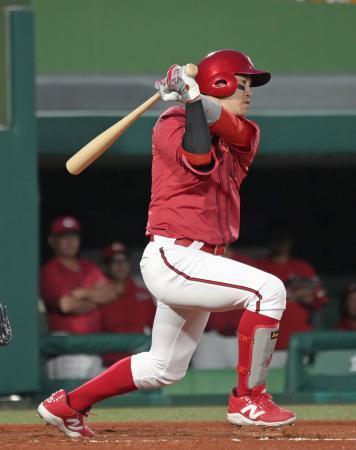 巨１-２広（２７日）　小園、先制の２点打