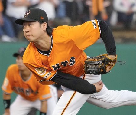 　広島戦に先発した巨人・山崎＝金沢