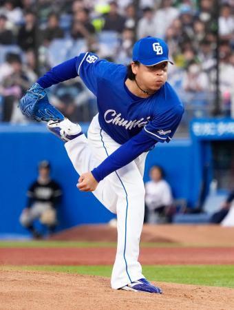 ヤ１-４中（２８日）　中日、岡林が先制二塁打