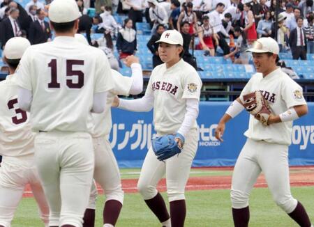 　連投で最後を締めた早大・伊藤樹