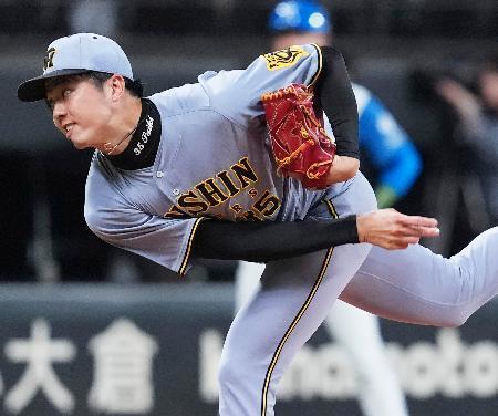 　日本ハム戦に先発した阪神・才木＝エスコンフィールド
