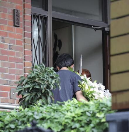 　お花が届けられた長嶋茂雄邸