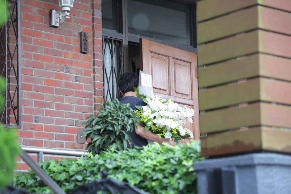 　お花が届けられた長嶋茂雄邸