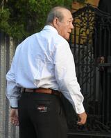 　長嶋茂雄さんの弔問に訪れた柴田勲氏（撮影・伊藤笙子）