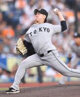 　力投する井上（撮影・開出牧）