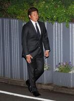 　長嶋茂雄さんの弔問に訪れた松坂大輔氏（撮影・石井剣太郎）