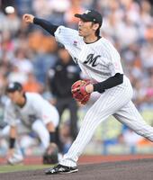 　力投する石川柊（撮影・開出牧）