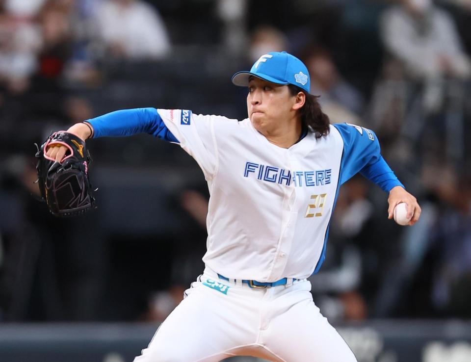 　阪神戦に先発する細野（撮影・中島達哉）