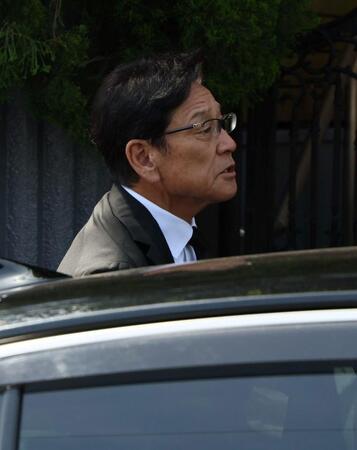 　長嶋茂雄さんの弔問に訪れた栗山英樹氏（撮影・石井剣太郎）