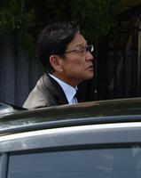 　長嶋茂雄さんの弔問に訪れた栗山英樹氏（撮影・石井剣太郎）