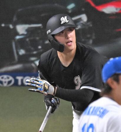 ロッテ・田中晴　投打で奮闘も４勝目ならず　「調子悪い」も７回無四球１失点　プロ初安打２打点