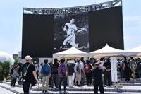 　長嶋茂雄さんの追悼記帳所に並ぶファン（撮影・開出牧）