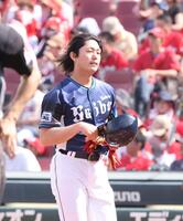 　５回、三塁で遊ゴロに倒れた今井（撮影・市尻達拡）