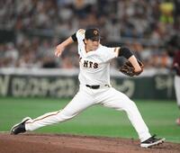 　８回から登板した大勢（撮影・堀内翔）