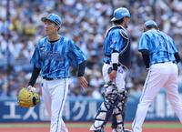 　４回、降板する大貫（撮影・金田祐二）