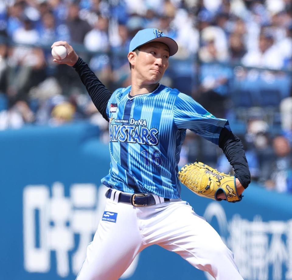 　力投する大貫（撮影・金田祐二）