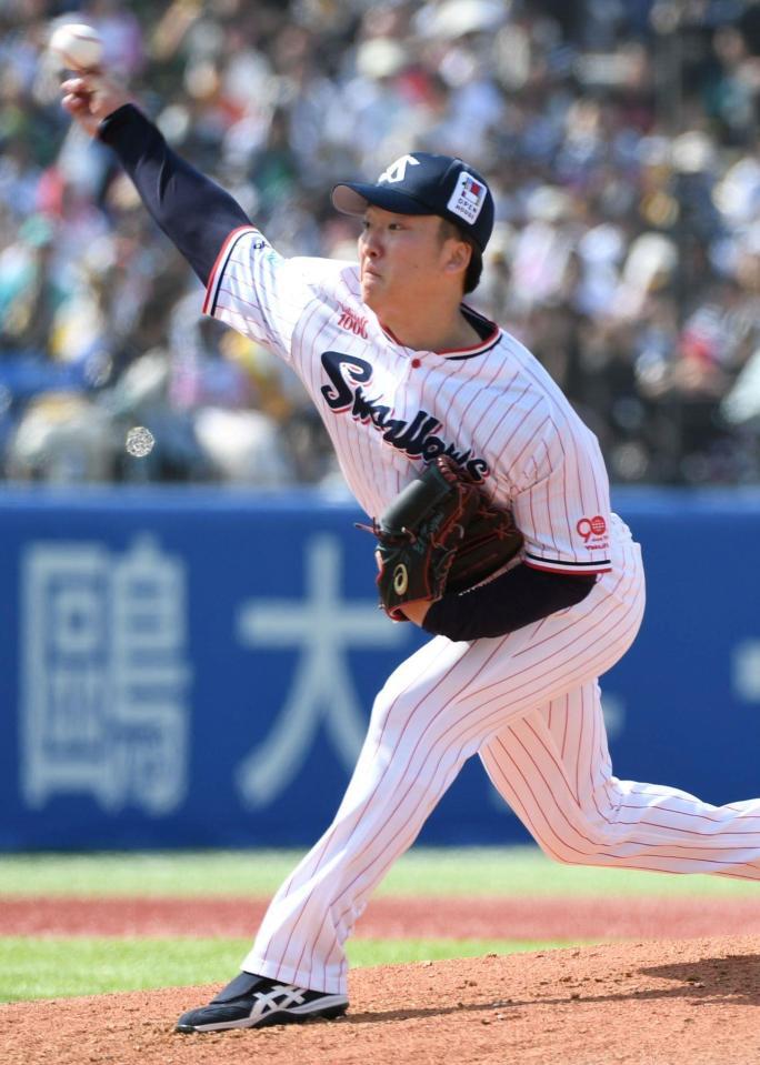 　ソフトバンク打線を相手に力投する吉村（撮影・佐藤厚）