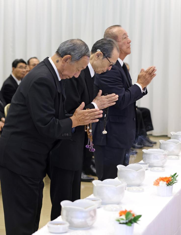 　長嶋さんの告別式に参列した（左から）堀内さん、王さん、柴田さん（読売新聞社提供）